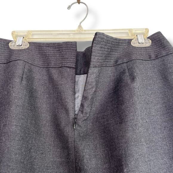 J.Crew charcoal gray wool blend A-line mini skirt with an inverted front pleat - Picture 3 of 7